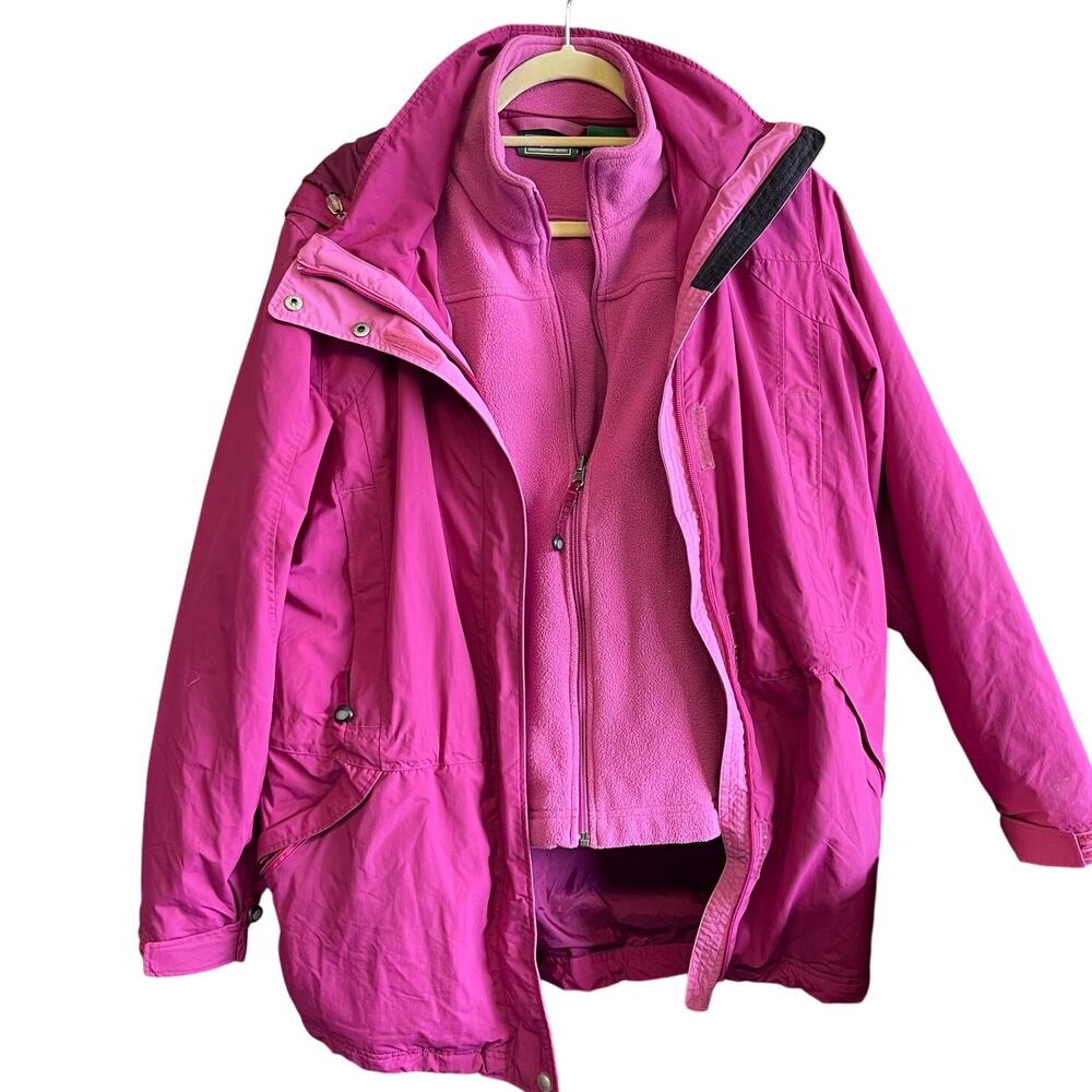 VTG L.L.BEAN Bundle of 02 Women’s Pink Jacket & Pink Sherpa Size Large